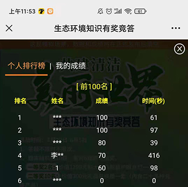 生態環境知識有獎競答